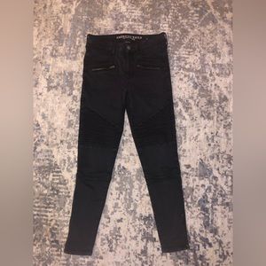 High waisted stretchy American Eagle ribbed pants